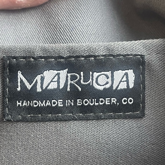 Maruca Patterned Gray Tote Bag with Front Pocket - Women's Everyday Carry - Picture 7 of 8